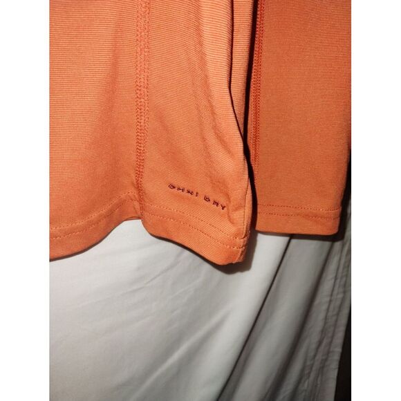 Columbia Quarter Zip Womens Sm Orange Titanium Lightweight Long Sleeve Comfort - Picture 2 of 7
